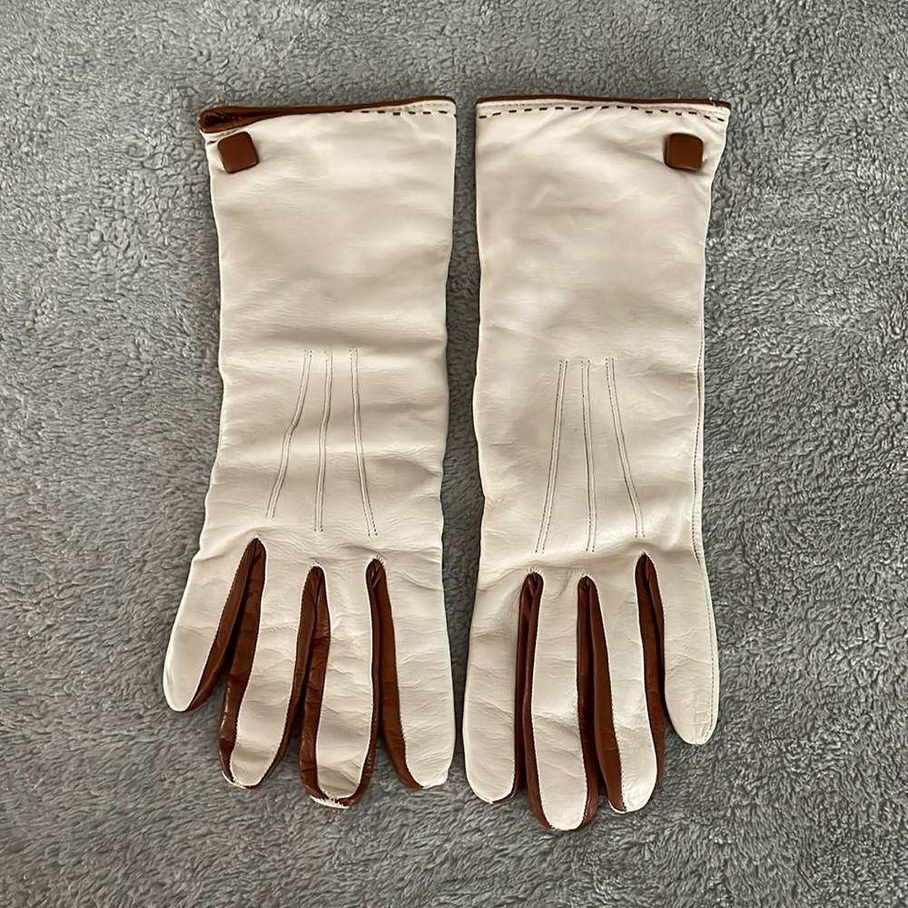Sermoneta Italian leather gloves cashmere lined